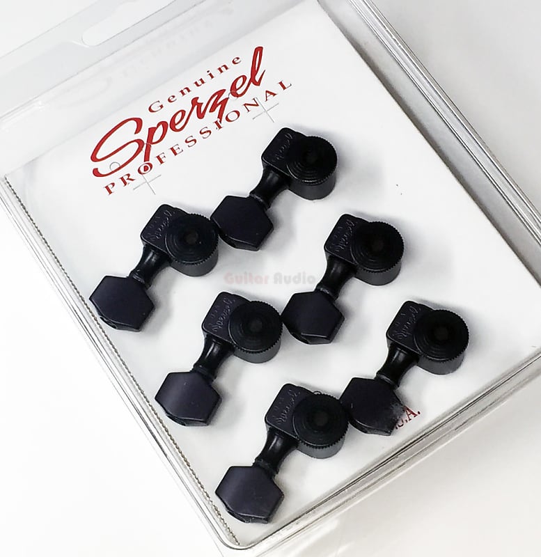 Sperzel 6-In-Line LEFT-HANDED Trimlok Locking Guitar Tuners Tuning