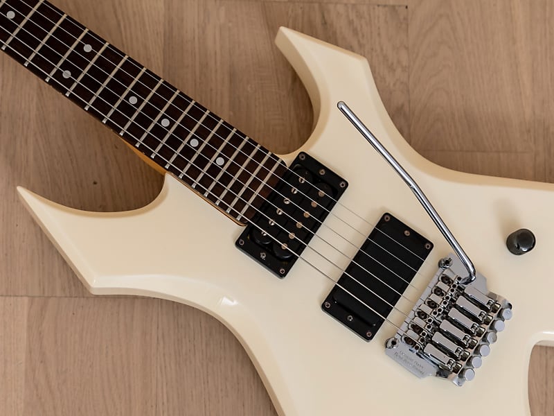 1986 BC Rich Warlock Vintage Electric Guitar White w/ Floyd | Reverb