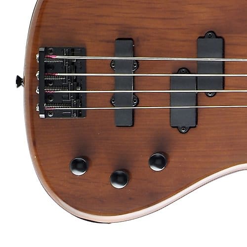 Stagg BC300-WS Fusion Solid Alder Body Hard Maple Neck 4-String Electric  Bass Guitar - Walnut Satin