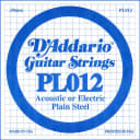 DAddario PL012 Plain Steel Guitar Single String