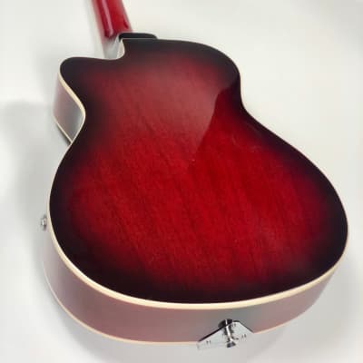 Sound Smith  Electric hollow body acoustic electric tenor ukulele  2022 Red burst image 7