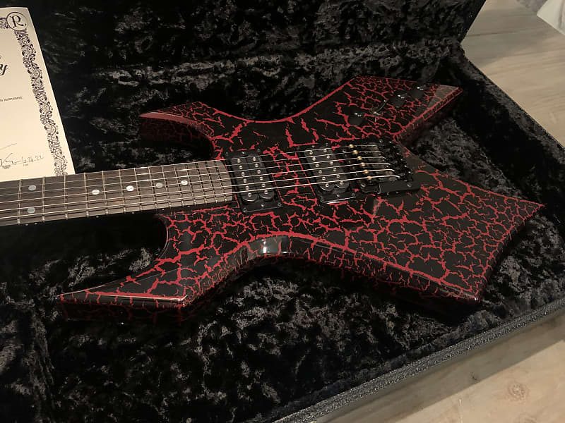 BC Rich USA Custom Shop Limited Edition Stranger Things Eddie's NJ  Warlock Electric Guitar Replica in Relic Crackle - Andertons Music Co.