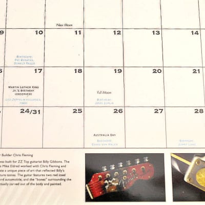 Official Fender Custom Shop Calendar for 2011! Full color images and posters, still plastic wrapped image 2