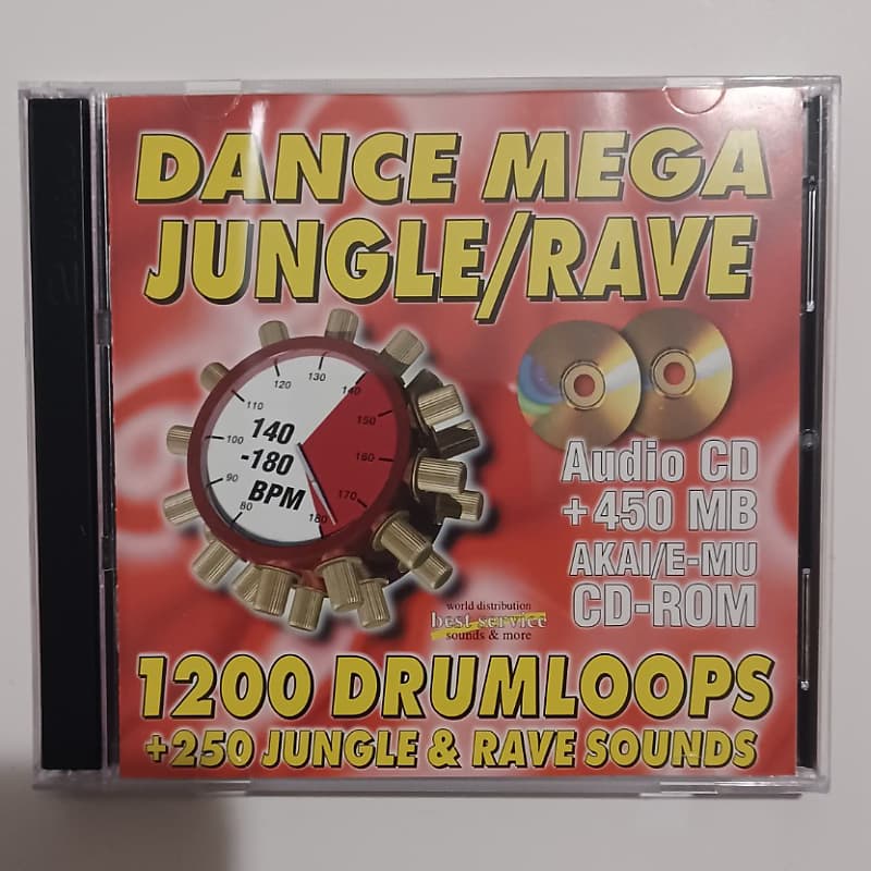 Best Service Dance Mega Jungle Rave Sample CD Akai E-mu Wav Aiff