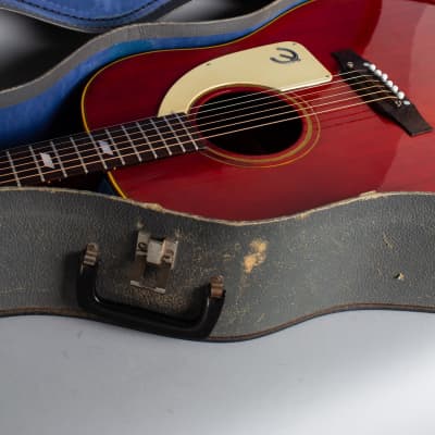 Epiphone  FT-79NT Texan Flat Top Acoustic Guitar (1970), ser. #901387, original grey chipboard case. image 12