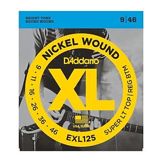 D'Addario XL Nickel Wound Super LT Top | Regular Bottom Electric Guitar Strings image 1