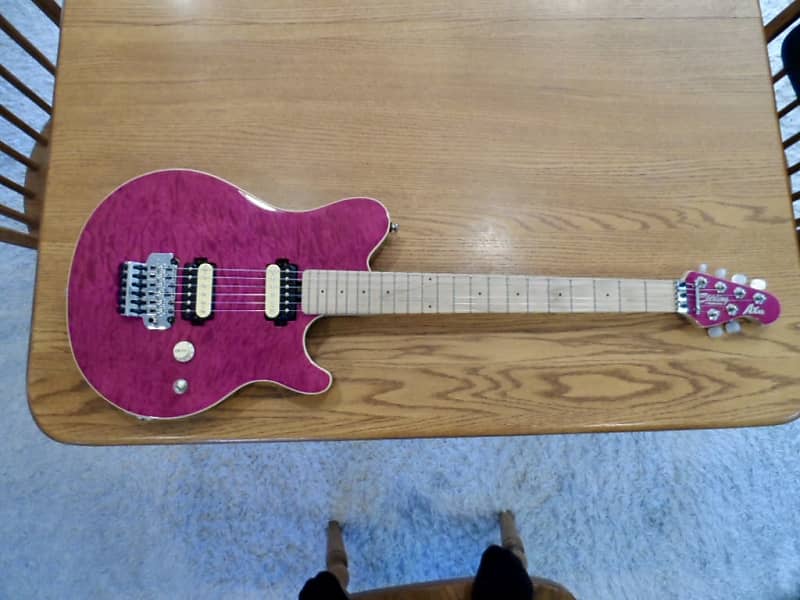 Sterling AX40 AX40 by Ernie Ball Music Man Trans Transparent Reverb