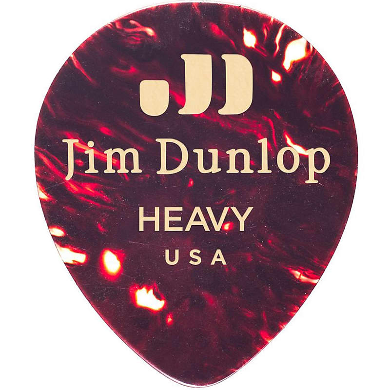 Dunlop 485R05HV Celluloid Shell Teardrop Heavy Guitar Picks (72-Pack) image 1