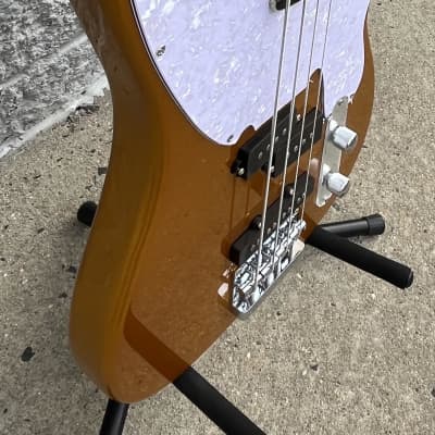 GAMMA Custom Bass Guitar T23-02, 4-String Delta Star Model, Lava Gold for sale