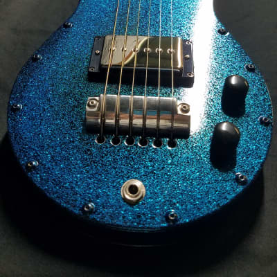 Fouke Industrial Guitars - Aluminum Lap Steel Magnum Blue Sparkle image 3