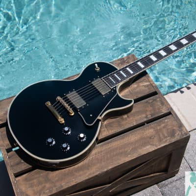 1998 Epiphone by Gibson Les Paul Custom '68 Tribute Black | Reverb