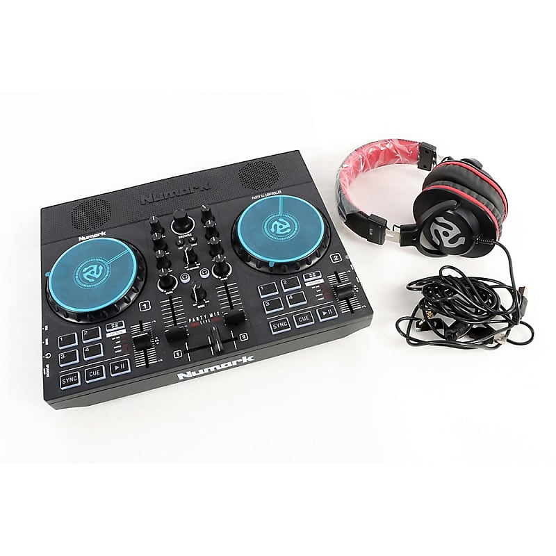 Numark Party Mix Live DJ Controller Bundle With Professional Headphones Regular image 1