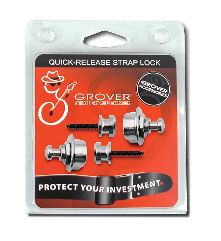 Grover GP800C Quick Release Strap Locks Chrome image 1