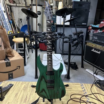 Caparison Dellinger II FX-AM guitar 2018 - 2021 - Dark Green Matt image 1