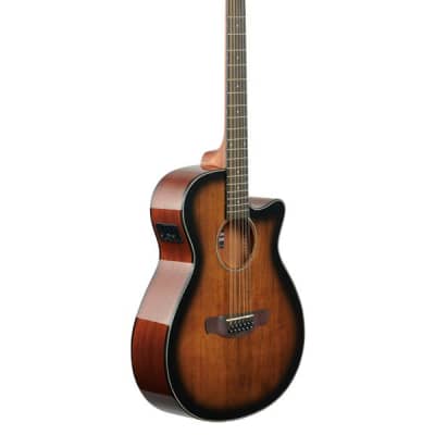 Ibanez AEG5012 Acoustic Electric Guitar Dark Violin Sunburst image 8