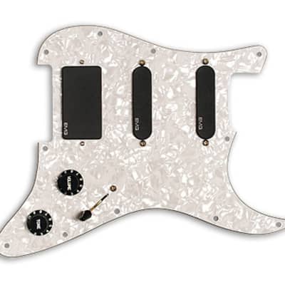 EMG KH20 Kirk Hammett S / S / 81 Prewired Pickguard / Pickup set white pearloid / black image 1