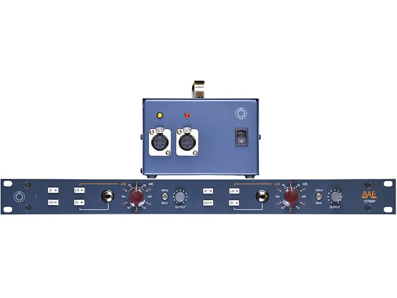 BAE 1073MP Dual-Channel 1073-Style Microphone Preamp with PSU 2U 19" Rack-Mount image 1