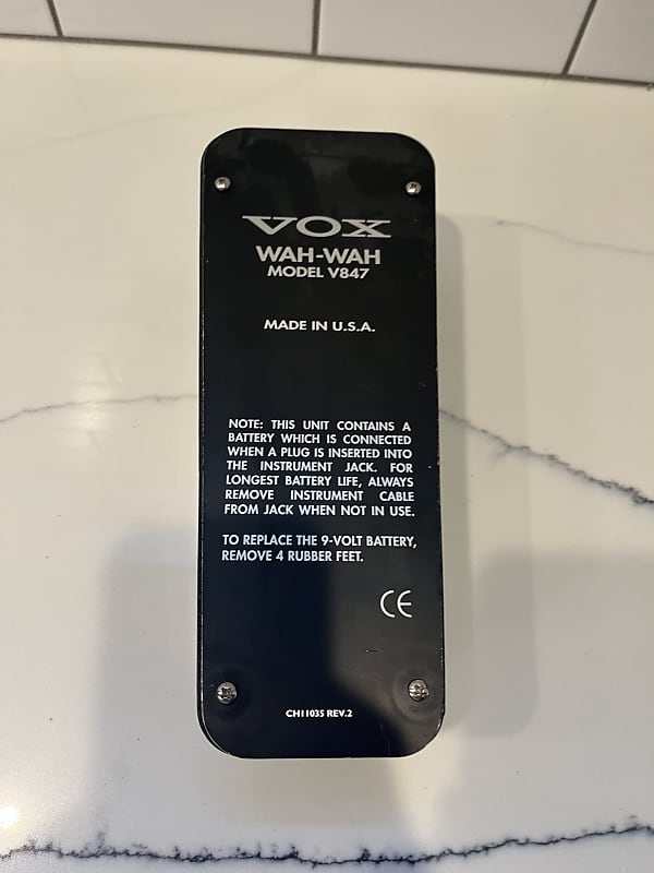 Vox V847 Wah Made in USA Modded w/True Bypass, LED, DC Jack, McCon