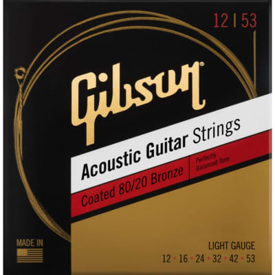 Gibson G-CBRW12 Coated 80/20 Bronze Acoustic Guitar Strings (012-.053) for sale