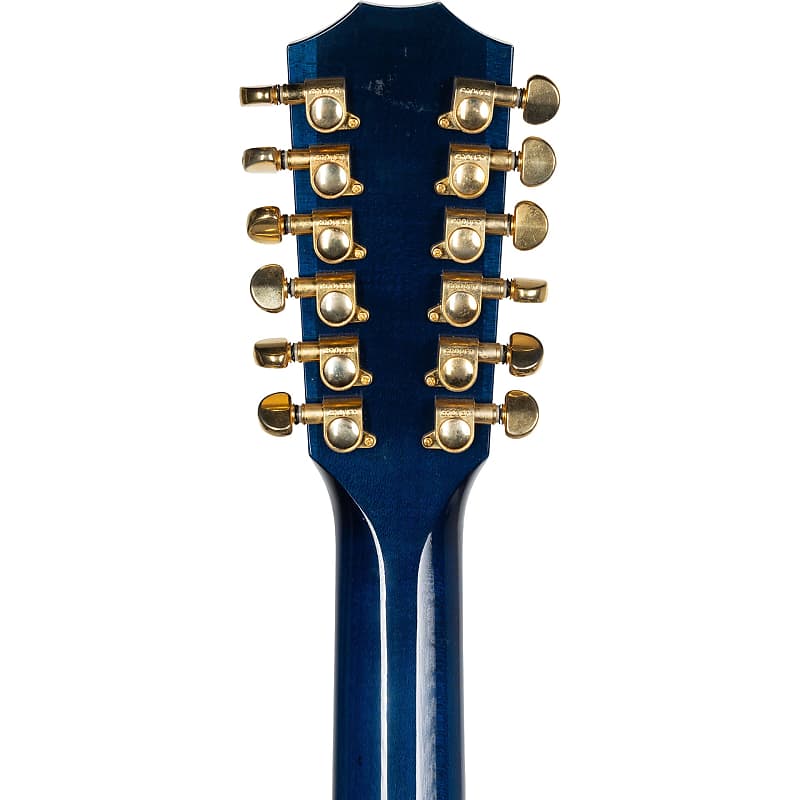 Giannini Nashlyn Series GNSL-S 12 String Thin Line Acoustic Electric Guitar  Flamed Maple Top 2016 Gloss Blue Burst