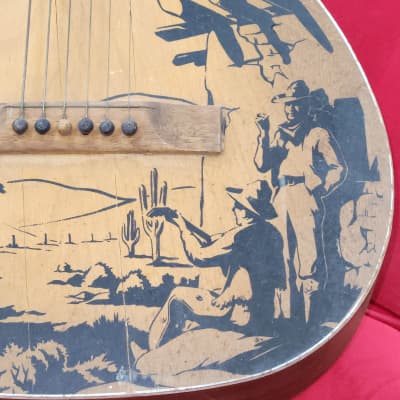 Home on the range Old guitar - Stencil image 4