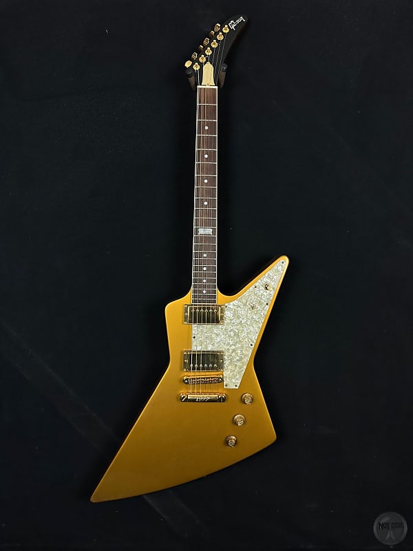 Gibson Explorer Centennial 100th anniversary of Gibson from 1995 in gold with original case image 1