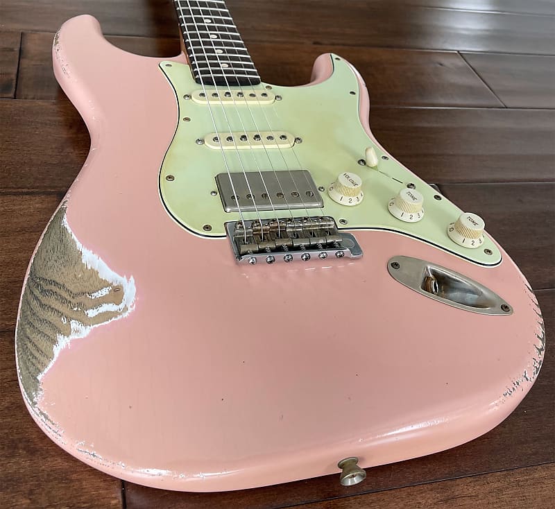 ギター XOTIC XCS-2 shell pink medium Aged Xotic California Classic XSC-2 Electric Guitar Shell Pink