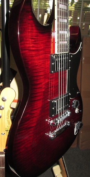 Schecter S-II Custom Sg Guitar 2015 See Thru Cherry Burst W/ Case USA Schecter Pickups New image 1