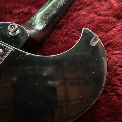 c.1968- Firstman Baron MIJ Vintage Semi Hollow Body Guitar “Black” image 13