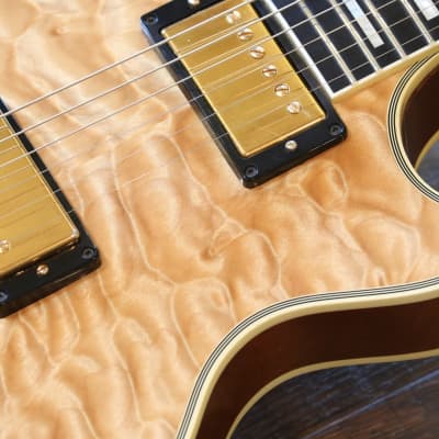 2006 Gibson Les Paul Custom 1968 Reissue Single-Cut Electric Guitar 5A Antique Natural Quilt Top + COA OHSC image 6