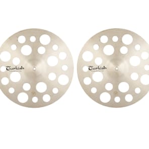 Turkish Cymbals 16" Effects Series FX Holey Hi-Hat FXH-H16 (Pair)