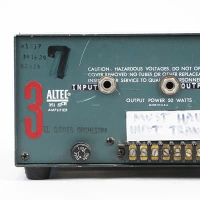 Altec 351C Vintage Green Original 50w Mono Block Power Amplifier PA Solid  State Amp Model 351 351B from Indigo Ranch Studios #1 | Reverb