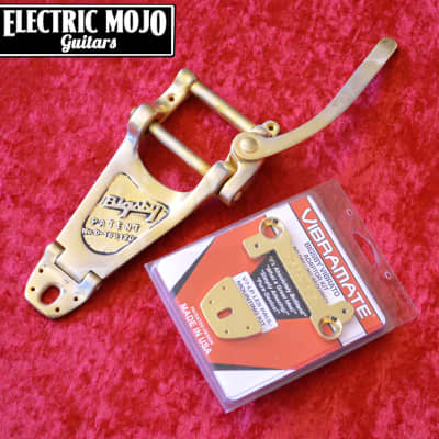 Aged Relic Bigsby B7 Gold Vibramate V7 Vibrato Tremolo Kit