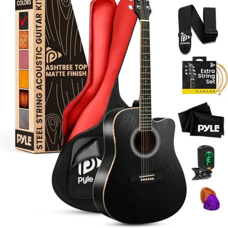 Fazley W40-NT guitare acoustique folk Natural + stand + acco