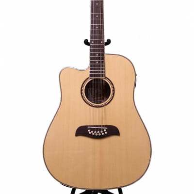 Oscar Schmidt LEFT HAND 12-String Acoustic/Electric Guitar, Natural,  OD312CELH