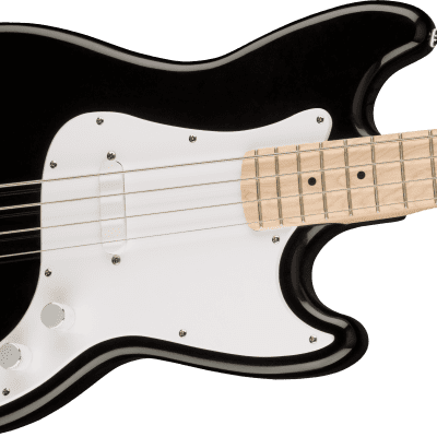 Squier Sonic Bronco Bass Maple Fingerboard White Pickguard Black image 1