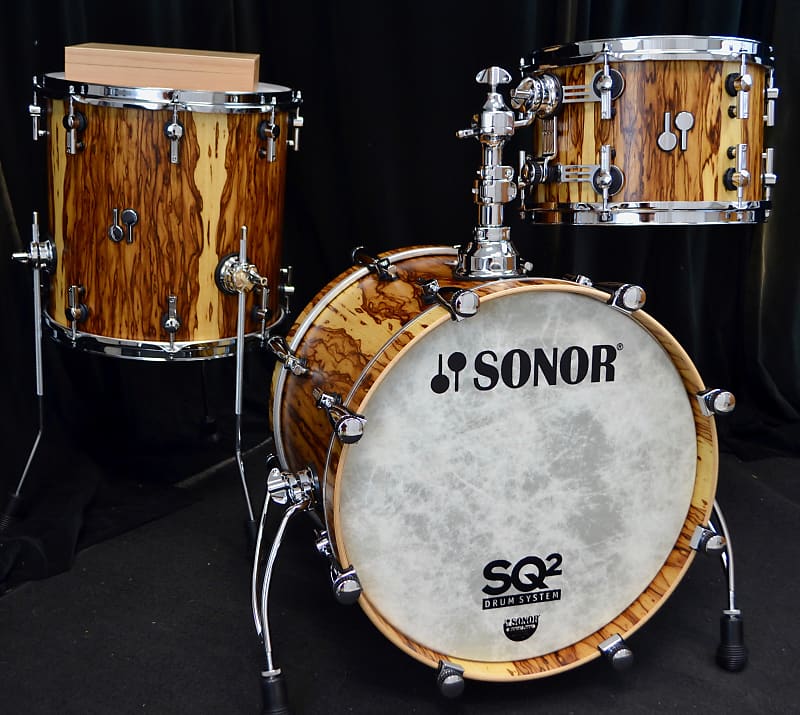 Sonor 18/12/14" Vintage Beech SQ2 Drum Set - African Marble image 1