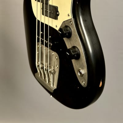 Nash MB/J-63 Mustang Precision Jazz Bass - Black image 6