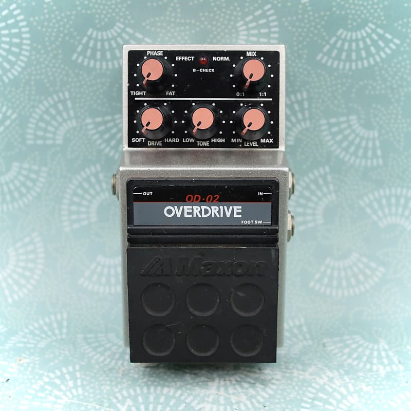 Maxon OD-02 Overdrive Made in Japan Vintage Guitar Effect Pedal 