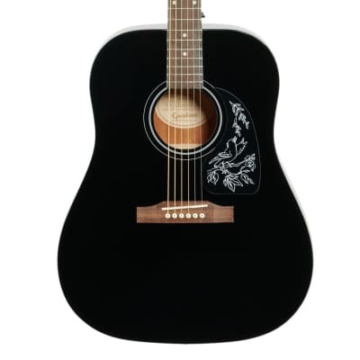 Epiphone Starling Dreadnought Acoustic Guitar, Ebony image 1