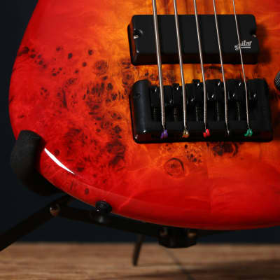 Spector Euro Bolt 5 Electric Bass Guitar in Inferno Red Burst image 4