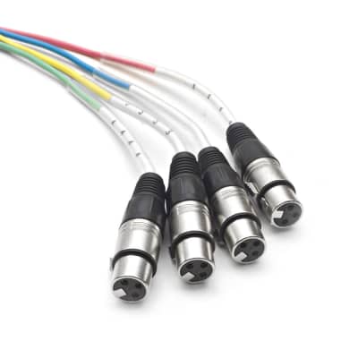 4 CHANNEL XLR SNAKE CABLE -15 Feet -Pro Audio Patch image 4