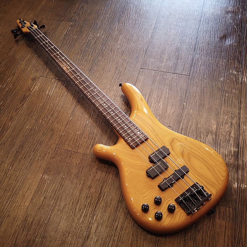 Tune Bass Maniac Standard PJ Left Handed Active Bass Guitar - Natural