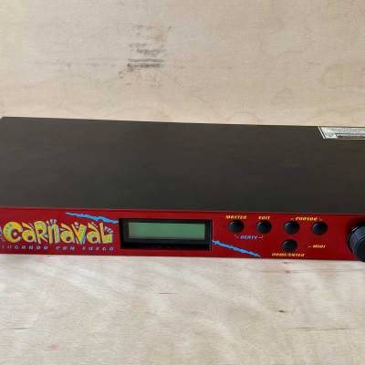 E-MU Systems Carnaval 'Jugando Con Fuego' Rackmount 32-Voice Synthesizer 1997 - Red