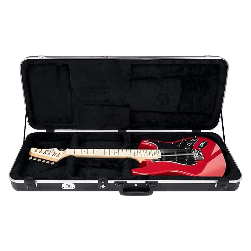 STEC-500 | Lightweight & Compact ABS Road Case for Electric Guitar w/ TSA Approved Locking Latch and EPS Foam Plush Interior image 1