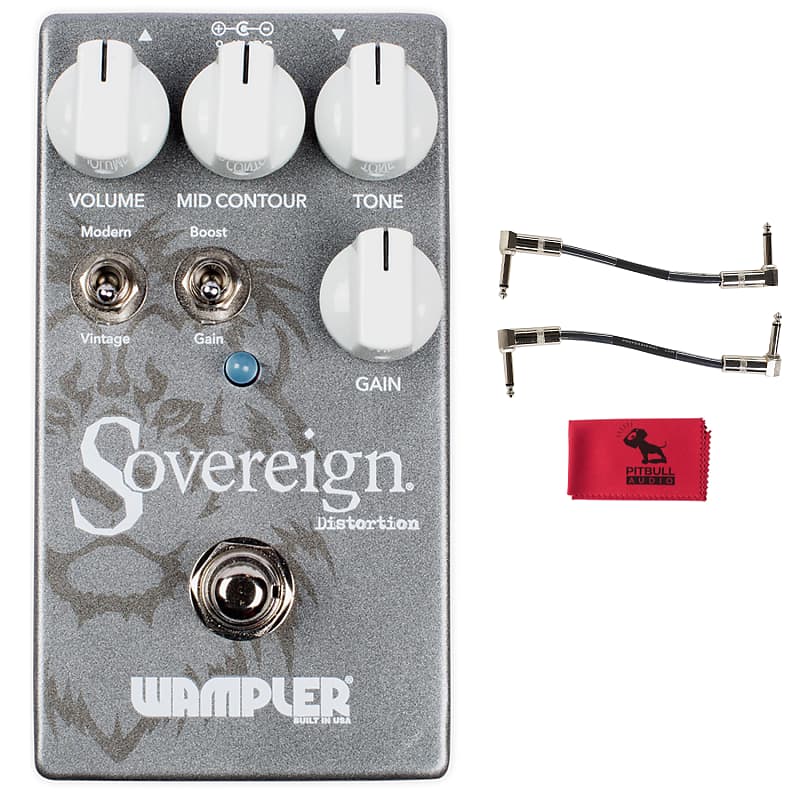 Wampler Sovereign Distortion Pedal w/ Patch Cables & Cloth | Reverb