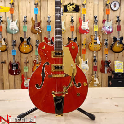 GRETSCH G5422TG Electromatic Classic Hollow Body Double-Cut with Bigsby and Gold Hardware Laurel Fingerboard Orange Stain image 5