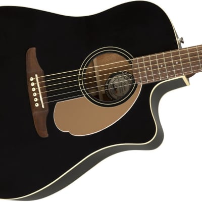 Fender Redondo Player Electric Acoustic Jetty Black Guitar with Walnut Fretboard image 7