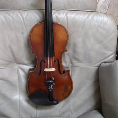 Vintage Violin with Beautiful Inlays, 4/4 c1880 image 3