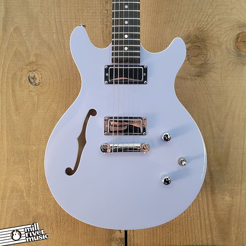 Daisy Rock DR6302 Stardust Retro-H Semi Hollow Electric Guitar Ice Blue Sparkle